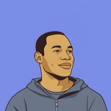 Illustrated portrait of Peter Jegede, founder of Univot